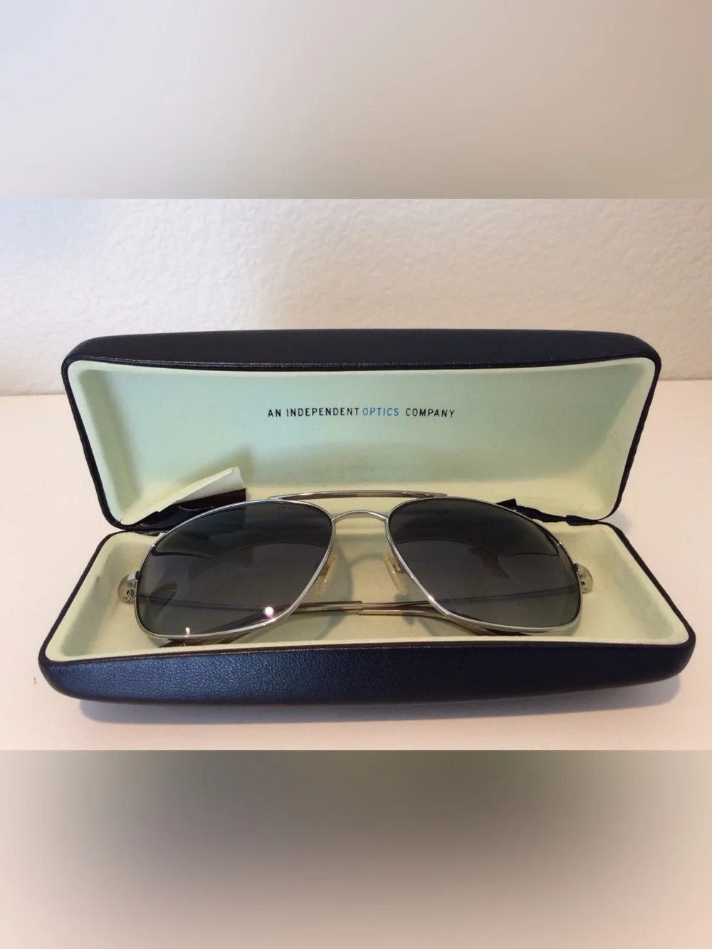 SALT. Nicolas Men’s Silver Aviator Sunglasses